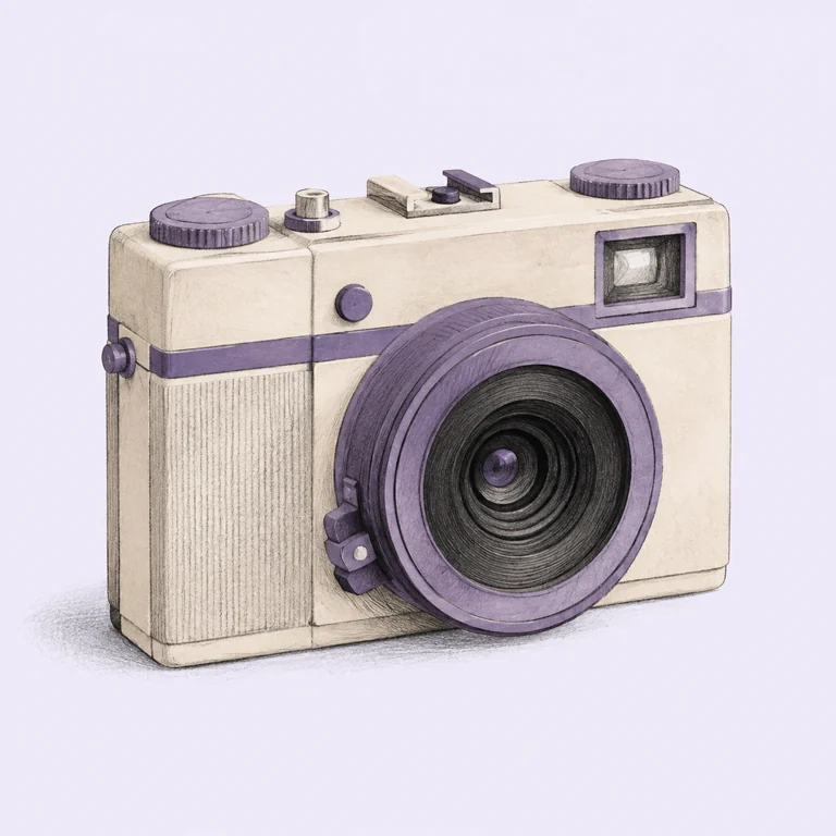 Illustrated unbranded camera